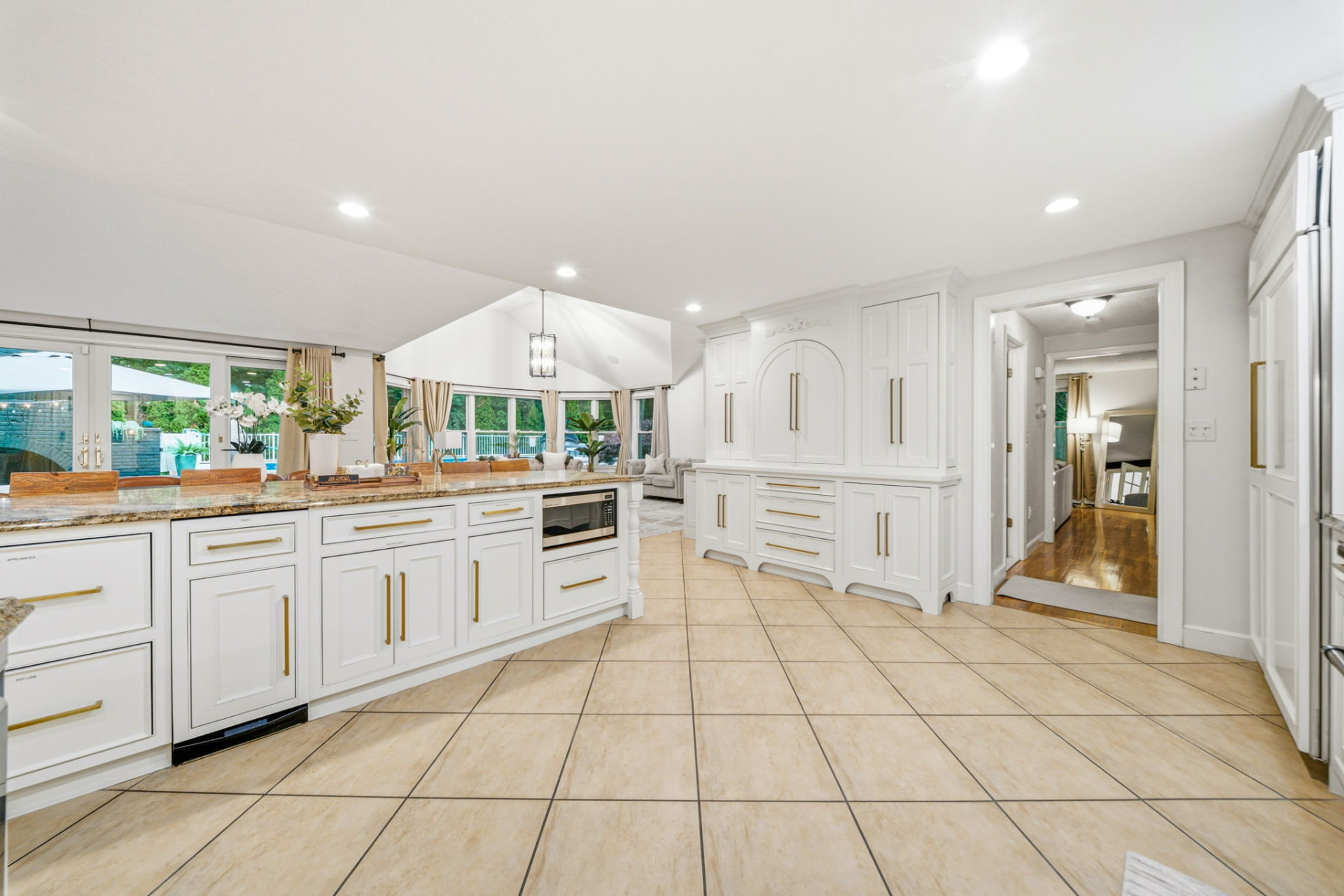 Kitchen island and custom cabinetry