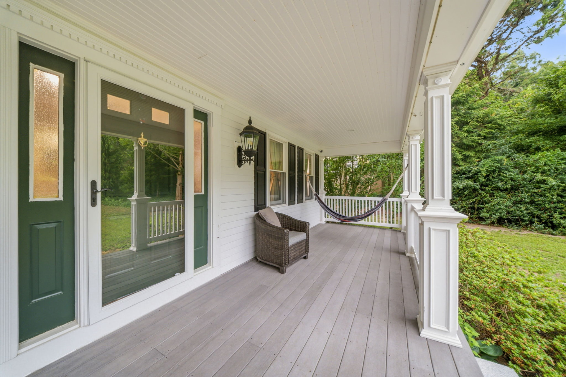 Farmer's porch with hammock and seating